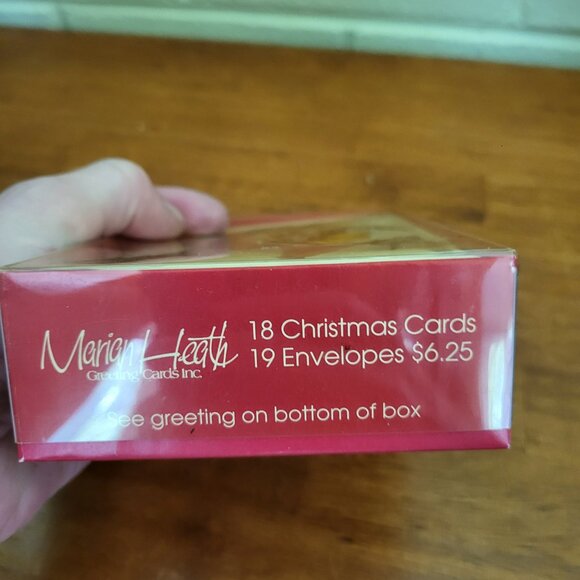 Vintage 1995 Marian Heath Boxed Christmas Birds Cards Greeting Cards 17 Count T8 - Picture 2 of 4